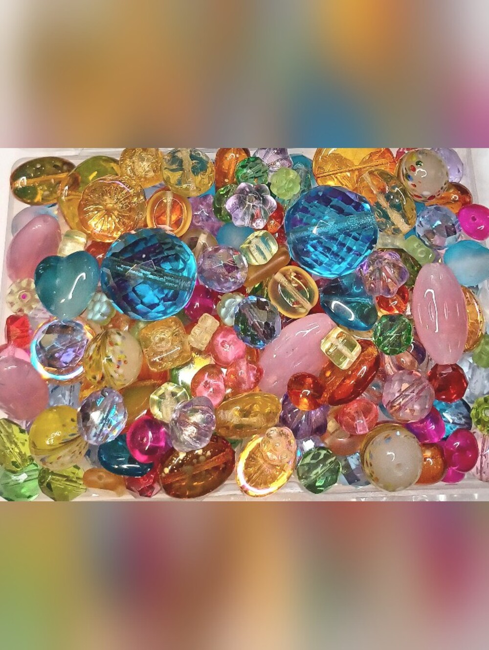 Glass beads loose Party mix 150 jewelry-making
